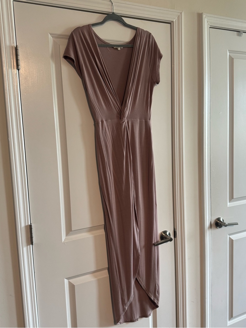 Women’s Cocoa Faux Wrap Maxi Dress by